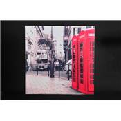 Tableau Londres 'London City' bus cabine tlphonique rouge - - 80 x 80 cm