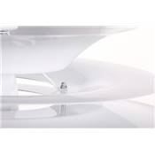 Suspension design 'Saturne' en aluminium blanc réglable en hauteur