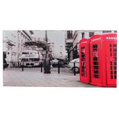 Tableau Londres 'London City' bus cabine tlphonique rouge - 100 x 50 cm
