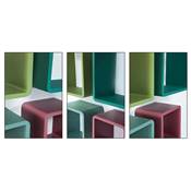Etagères cubes murales design multicouleurs tons pastel - Set de 4