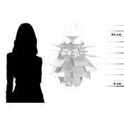 Suspension design 'Zena' en aluminium blanc réglable en hauteur