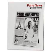Cadre photo journal 'Paris Observer' blanc et noir