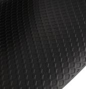 Tabouret de bar design 'Steelblack' noir pieds tréteaux et repose pieds en métal noir dossier bas