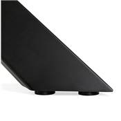Table de salle à manger design 'Tepee Wood' plateau bois noyer pieds en métal noir - 200 x 100 cm