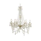 Lustre baroque  pampilles 6 branches 'Star' transparent