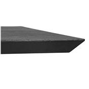 Table de salle à manger design 'Tepee Wood' plateau bois noir pieds métal blanc - 200 x 100 cm