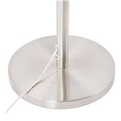 Lampadaire design hauteur réglable 'Okno Max' abat-jour blanc structure en métal brossé