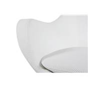 Fauteuil moderne 'Empirio' pivotant blanc pied central en aluminium brossé