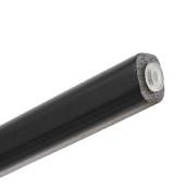 Chaise design scandinave à accoudoirs 'Readblack' en tissu gris anthracite avec 4 pieds en bois noir