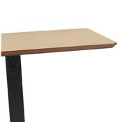 Table bar haute design 'Tvillin Black' bois naturel double pied central en fonte noir – 150 x 70 cm