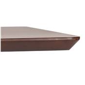 Table de bar haute design 'Tvillin Black' noyer double pied central en métal noir – 150 x 70 cm