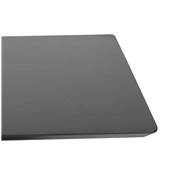 Table de bar haute design 'Tvillin Black XL' bois noir double pied central métal noir – 180 x 90 cm