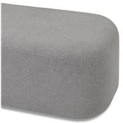 Banquette design de style moderne 'STICKY' en tissu gris foncé avec pieds noir - 120 x 40 cm
