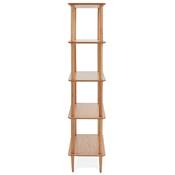 Etagère bibliothèque scandinave 'TOWER' tablettes structure et pieds en bois naturel
