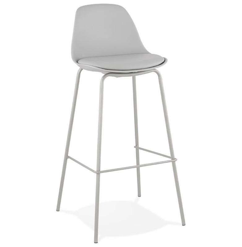 Tabouret de bureau à roulettes coloris gris foncé - SARIM