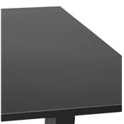 Bureau droit réglable en hauteur design 'MODULARE MINI' noir en bois pieds métal noir - 140 x 70 cm