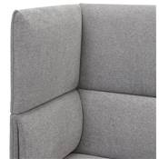 Canapé acoustique 2 places design dossier haut 'INTIME' en tissu gris clair 4 pieds en métal noir