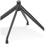 Chaise design à accoudoirs 'TICKY' en velours noir avec 4 pied en métal noir
