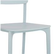 Chaise intérieur / extérieur empilable 'COCKTAIL' avec assise et pieds en résine bleu pastel