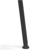 Chaise design intérieur / extérieur 'ZACK' assise noire perforée et 4 pieds en métal noir