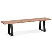 Banc style industriel 'NATTE BENCH' en bois massif avec pieds en métal noir