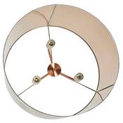 Suspension design 'Tanbora' abat-jour cylindrique aspect cuivre