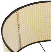 Lampadaire trépied scandinave 'SNELL' avec abat-jour en rotin naturel et 3 pieds en métal noir