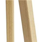 Lampadaire trépied scandinave 'SNELL' avec abat-jour en rotin naturel et 3 pieds en bois naturel