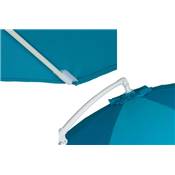 Parasol deporté 'Shadow' en toile bleu structure en aluminium