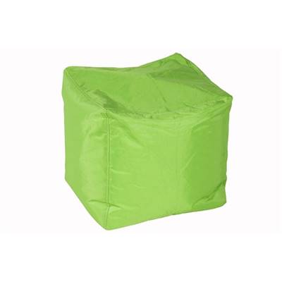 Pouf d'appoint carré déhoussable imperméable 'Popy' vert