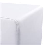 Pouf d'appoint carré rembourré 'KUBE' blanc