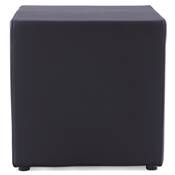 Pouf d'appoint carré rembourré 'KUBE' noir