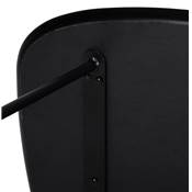 Petite table / bureau droit industriel 'SPLEEN' plateau bois noir 4 pieds métal noir – 142 x 74 cm