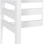 Table de bar Mange-debout design 'BARAS' en bois blanc pied en métal blanc - 150 x 60 cm