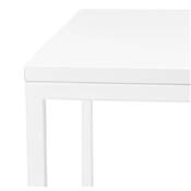 Table bar haute style industriel carré 'BISTRO' bois blanc 4 pieds métal blanc idéal proffesionnels