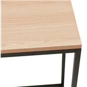 Table console style industriel rectangulaire 'HIGH FYRKANT" bois pieds métal noir - 120 x 35 cm