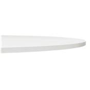 Petite table / table salle de réunion ronde 'KAZA MINI' bois pied central métal blanche – Ø 90 cm