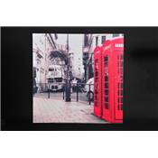 Tableau Londres 'London City' bus cabine téléphonique rouge - - 80 x 80 cm