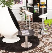 Fauteuil ‘Oeuf’ pivotant noir et blanc