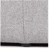 Banquette design de style moderne 'STICKY' en tissu gris clair avec pieds noir - 120 x 40 cm