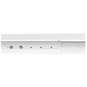 Bureau droit réglable en hauteur design 'MODULARE MINI' bois blanc pieds métal blanc - 140 x 70 cm