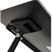 Bureau droit / table de travail pliante design 'ARCHI' noir en bois pieds métal noir - 160 x 80 cm