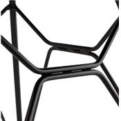 Chaise design 'Sländak Black' rose avec 4 pieds en métal noir