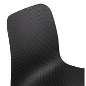 Chaise de bureau à roulettes design 'BLACK HJÜL' noire avec pied en métal noir