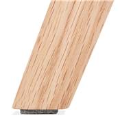 Chaise design scandinave 'MILANO' en tissu noir avec 4 pieds en bois naturel
