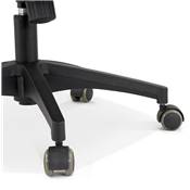 Fauteuil de bureau design à roulettes dossier haut 'PACHA' en tissu et tissu maillé noir pieds noir