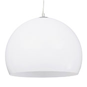 Suspension design ronde 'Arc' blanche