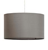 Suspension design cylindrique 'Lyster' en tissu gris réglable en hauteur