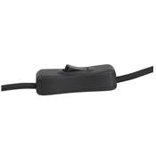 Lampe à poser design 'LANTERNA' en rotin noir tissé