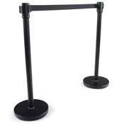 Potelet a sangle 'GUARD' noir pour files d'attente